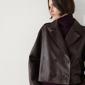 Women's Double-Breasted Brown Jacket